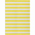 thumbnail image 1 of HomeRoots 560973 5 x 8 ft. Yellow & White Striped Washable Non Skid Indoor Outdoor Rectangle Machine Woven Area Rug, 1 of 1