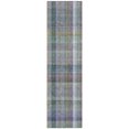 thumbnail image 1 of HomeRoots 561483 8 ft. Runner Green Plaid Washable Non Skid Indoor Outdoor Runner Machine Woven Rug, 1 of 1