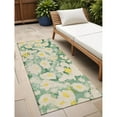 thumbnail image 1 of HomeRoots 561715 8 ft. Runner Green Floral Washable Non Skid Indoor Outdoor Runner Machine Woven Rug, 1 of 1