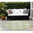 thumbnail image 1 of HomeRoots 561791 8 ft. Round Mint Green Round Geometric Washable Non Skid Indoor Outdoor Machine Woven Area Rug, 1 of 1