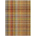thumbnail image 1 of HomeRoots 561902 10 x 14 ft. Orange Plaid Washable Non Skid Indoor Outdoor Rectangle Machine Woven Area Rug, 1 of 1