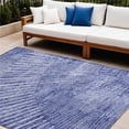 thumbnail image 1 of HomeRoots 561981 8 x 10 ft. Navy Blue Abstract Washable Non Skid Indoor Outdoor Rectangle Machine Woven Area Rug, 1 of 1
