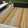 thumbnail image 1 of HomeRoots 562069 5 x 8 ft. Orange Ivory & Gray Striped Washable Non Skid Indoor Outdoor Rectangle Machine Woven Area Rug, 1 of 1