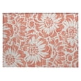 thumbnail image 1 of HomeRoots 562524 2 x 3 ft. Salmon & Ivory Floral Washable Non Skid Indoor Outdoor Rectangle Machine Woven Area Rug, 1 of 1