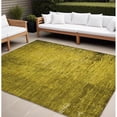 thumbnail image 1 of HomeRoots 562684 9 x 12 ft. Gold Abstract Washable Non Skid Indoor Outdoor Rectangle Machine Woven Area Rug, 1 of 1