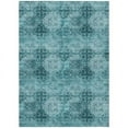 thumbnail image 1 of HomeRoots 563005 9 x 12 ft. Teal Floral Medallion Washable Non Skid Indoor Outdoor Rectangle Machine Woven Area Rug, 1 of 1