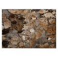 thumbnail image 1 of HomeRoots 563052 2 x 3 ft. Chocolate Terracotta & Ivory Floral Washable Non Skid Indoor Outdoor Rectangle Machine Woven Area Rug, 1 of 1