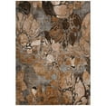 thumbnail image 1 of HomeRoots 563056 5 x 8 ft. Chocolate Terracotta & Ivory Floral Washable Non Skid Indoor Outdoor Rectangle Machine Woven Area Rug, 1 of 1