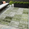 thumbnail image 1 of HomeRoots 563560 5 x 8 ft. Green Patchwork Washable Non Skid Indoor Outdoor Rectangle Machine Woven Area Rug, 1 of 1