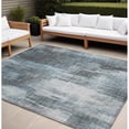 thumbnail image 1 of HomeRoots 563627 10 x 14 ft. Teal Abstract Washable Non Skid Indoor Outdoor Rectangle Machine Woven Area Rug, 1 of 1