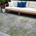 thumbnail image 1 of HomeRoots 564276 9 x 12 ft. Green & Purple Abstract Washable Non Skid Indoor Outdoor Rectangle Machine Woven Area Rug, 1 of 1