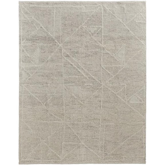 HomeRoots 566433 12 x 15 ft. Tan & Ivory Wool Hand Knotted Rectangle Area Rug