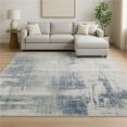 thumbnail image 1 of HomeRoots 569464 8 x 10 ft. Blue Abstract Hand Knotted Rectangle Area Rug, 1 of 1