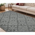 thumbnail image 1 of HomeRoots 570356 5 x 7 ft. Wool Oriental Hand Hooked Rectangle Area Rug, Graphite & Gray, 1 of 1