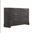 thumbnail image 1 of HomeRoots 59" Gray Oak Manufactured Wood Six Drawer Double Dresser, 1 of 5