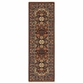 thumbnail image 1 of HomeRoots 6' Blue And Red Oriental Power Loom Runner Rug, 1 of 10