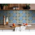 thumbnail image 1 of HomeRoots 400267 6 x 6 in. Madison Vintage Mosaic Blue Peel & Stick Tiles, 1 of 9