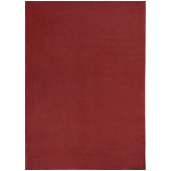 6' X 9' Brick Red Non Skid Indoor Outdoor Area Rug