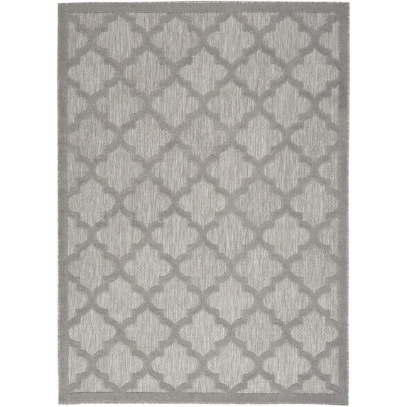 HomeRoots 522151 6 x 9 ft. Gray Geometric Flatweave Rectangle Area Rug