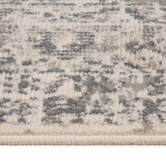 6' x 9' Gray Medallion Power Loom Area Rug