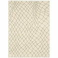 thumbnail image 1 of HomeRoots 6' X 9' Ivory And Grey Geometric Power Loom Stain Resistant Area Rug, 1 of 9