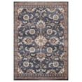 thumbnail image 1 of HomeRoots 6' X 9' Navy Blue Floral Power Loom Area Rug With Fringe, 1 of 10