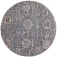 thumbnail image 1 of HomeRoots  6 ft. Gray Ivory & Tan Floral Power Loom Round Area Rug - 6 ft., 1 of 1