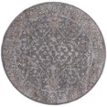 thumbnail image 1 of HomeRoots  6 ft. Gray Taupe & Pink Floral Power Loom Round Area Rug - Gray Taupe and Pink - 6 ft., 1 of 1