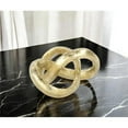 thumbnail image 1 of HomeRoots 571106 6 in. Gold Cast Iron Modern Abstract Infinity Knot Tabletop Sculpture, 1 of 4