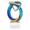 thumbnail image 1 of HomeRoots 6 in. Multi Color Art Glass Rainbow Centerpiece, 1 of 1