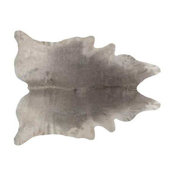 HomeRoots 544313 6 x 7 ft. Cowhide Hand Knotted Area Rug - White & Gray