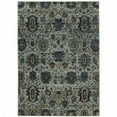 thumbnail image 1 of HomeRoots  6 x 9 ft. Blue & Navy Oriental Power Loom Stain Resistant Rectangle Area Rug - Blue Green - 6 x 9 ft., 1 of 1