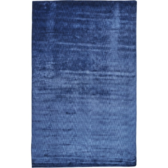 6' X 9' Blue Chevron Hand Woven Area Rug
