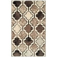 thumbnail image 1 of HomeRoots  6 x 9 ft. Ivory Quatrefoil Power Loom Distressed Stain Resistant Rectangle Area Rug - Ivory - 6 x 9 ft., 1 of 1