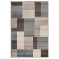 thumbnail image 1 of HomeRoots  6 x 9 ft. Patchwork Power Loom Stain Resistant Rectangle Area Rug - Grey, 1 of 1