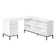 thumbnail image 1 of 60" White And Black Computer Desk, 1 of 7