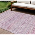 thumbnail image 1 of HomeRoots 607960 9 x 12 ft. Mauve Striped Washable Indoor & Outdoor Rectangle Area Rug, 1 of 1