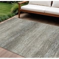 thumbnail image 1 of HomeRoots 608495 9 x 12 ft. Taupe Striped Washable Indoor & Outdoor Rectangle Area Rug, 1 of 1