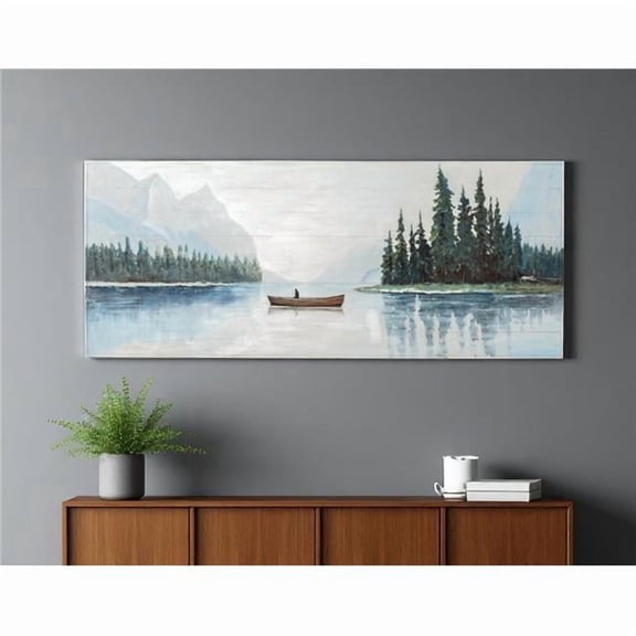 HomeRoots 608847 Solitude Hand Painted Distressed Unframed Wall Art