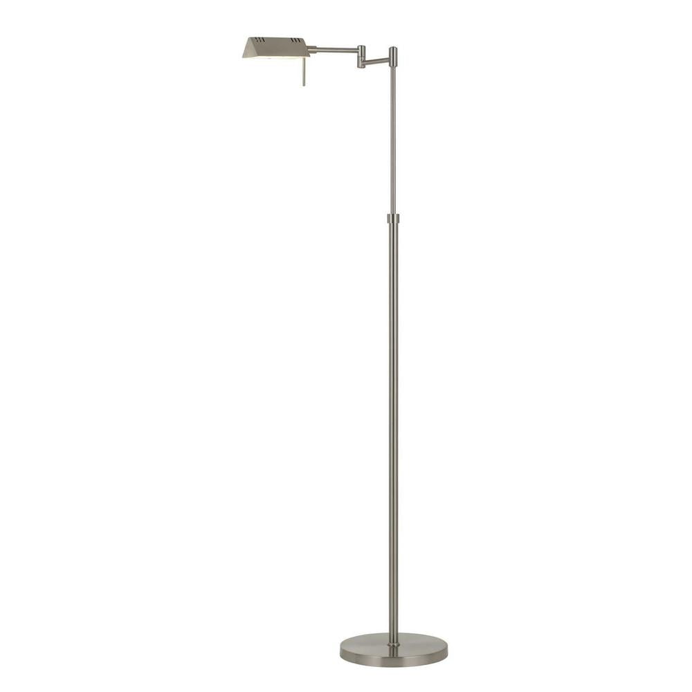 HomeRoots Adjustable Swing Arm Floor Lamp