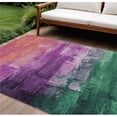 thumbnail image 1 of HomeRoots 610959 9 x 12 ft. Purple Salmon & Green Abstract Washable Indoor & Outdoor Rectangle Area Rug, 1 of 1