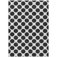 thumbnail image 1 of HomeRoots 614869 3 x 5 ft. Black & Ivory Polka Dot Washable Indoor & Outdoor Rectangle Area Rug, 1 of 1