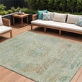 thumbnail image 1 of HomeRoots 615739 10 x 14 ft. Sage & Copper Medallion Washable Indoor & Outdoor Rectangle Area Rug, 1 of 1