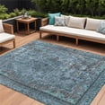thumbnail image 1 of HomeRoots 616057 10 x 14 ft. Blue & Gray Medallion Washable Indoor & Outdoor Rectangle Area Rug, 1 of 1