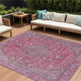 thumbnail image 1 of HomeRoots 616289 8 x 10 ft. Pink & Lavender Medallion Washable Indoor & Outdoor Rectangle Area Rug, 1 of 1
