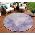 thumbnail image 1 of HomeRoots 616324 8 ft. Plum & Purple Round Abstract Washable Indoor & Outdoor Area Rug, 1 of 1
