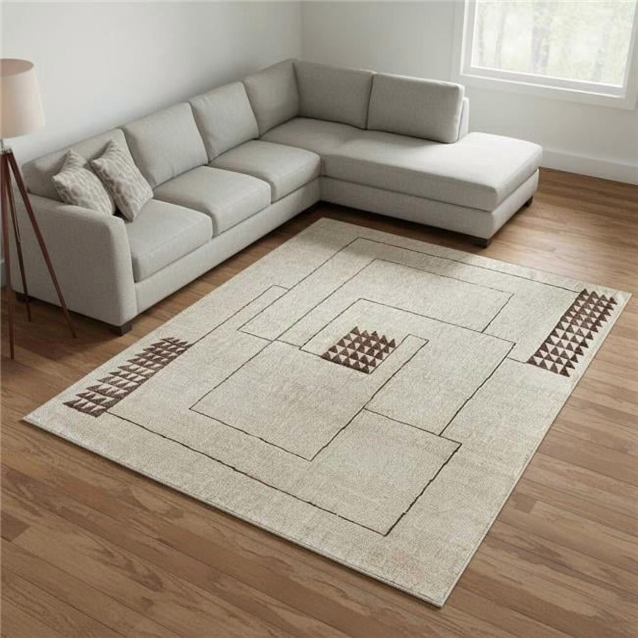 Wool Mix Abstract Rug HomeRoots 617263 8 x 10 ft. Wool Abstract Hand Knotted Rectangle Area ...