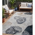 thumbnail image 1 of HomeRoots 617747 5 x 8 ft. Gray Silver & Gold Floral Washable Indoor & Outdoor Rectangle Area Rug, 1 of 1