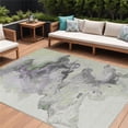 thumbnail image 1 of HomeRoots 617809 8 x 10 ft. Artichoke Green Lavender & Ivory Abstract Washable Indoor & Outdoor Rectangle Area Rug, 1 of 1