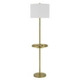 thumbnail image 1 of 62" Brass Tray Table Floor Lamp With White Square Shade, 1 of 7